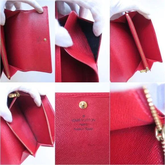 422129F V Louis Vuitton Wallet Sarah Long Red Epi - Picture 3 of 8